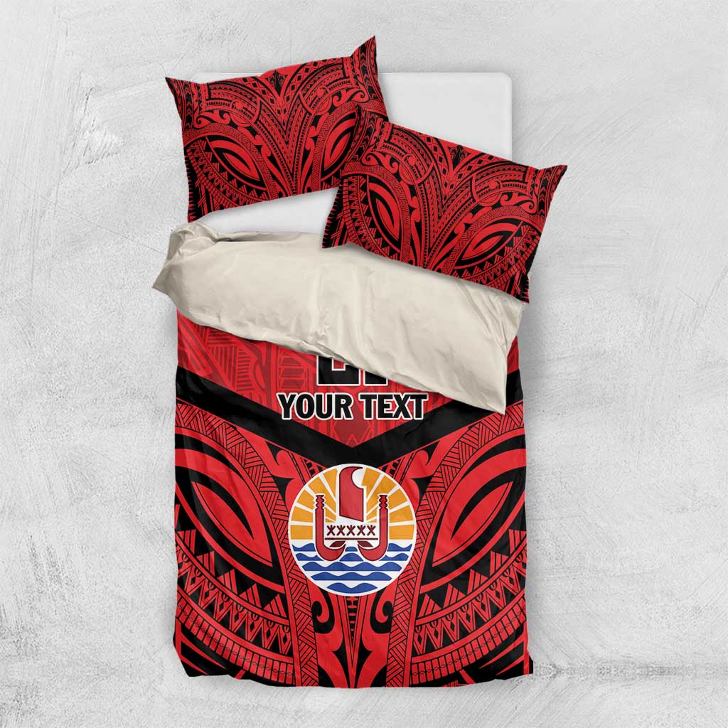 Tahiti Football Custom Bedding Set Toa Aito Go Champions LT9 US Twin 172cm x 218cm Red - Polynesian Pride