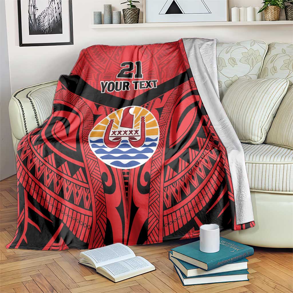 Tahiti Football Custom Blanket Toa Aito Go Champions LT9 Red - Polynesian Pride