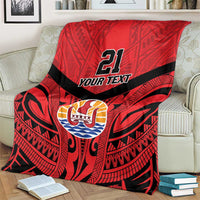 Tahiti Football Custom Blanket Toa Aito Go Champions LT9 - Polynesian Pride
