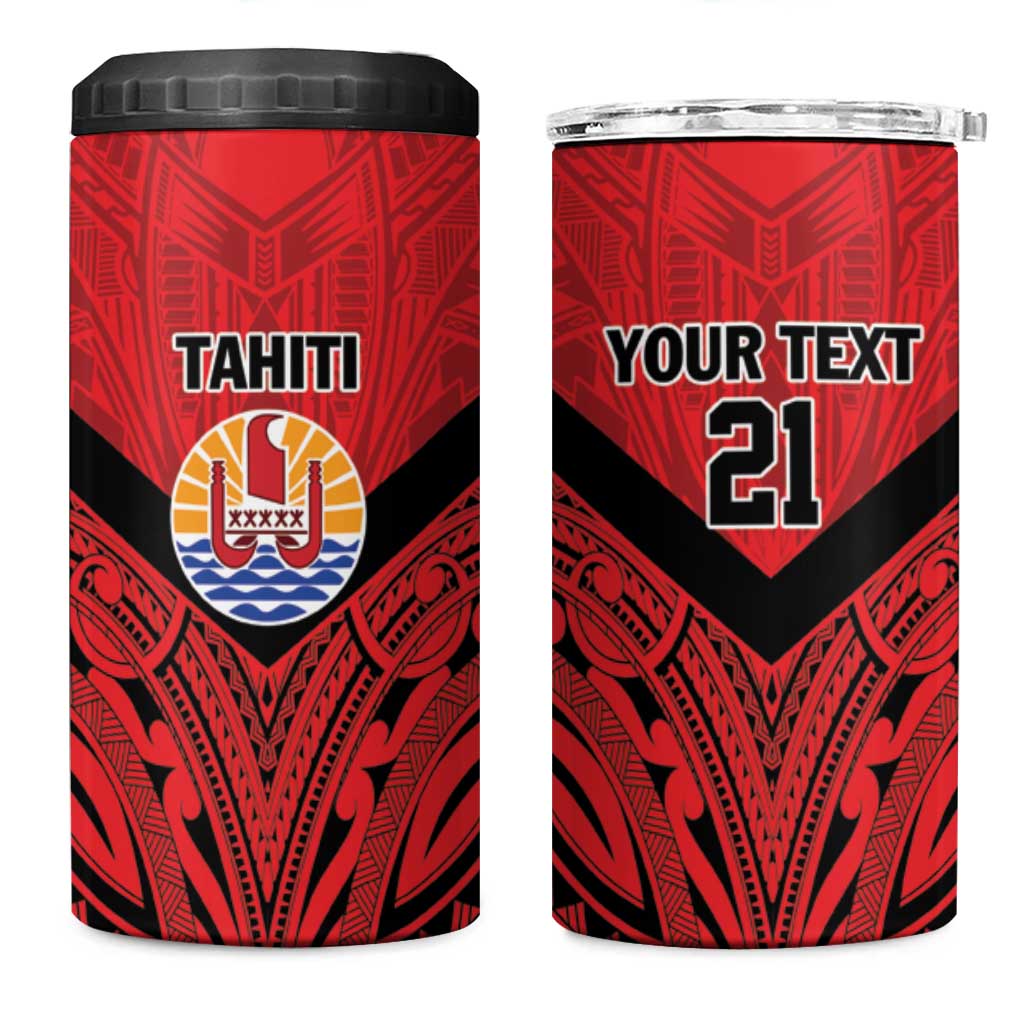 Tahiti Football Custom 4 in 1 Can Cooler Tumbler Toa Aito Go Champions