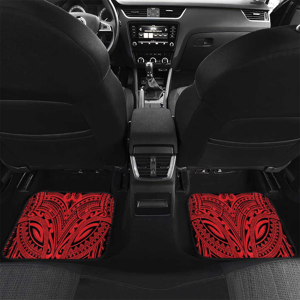 Tahiti Football Custom Car Mats Toa Aito Go Champions LT9 Set 2pcs - Back Red - Polynesian Pride