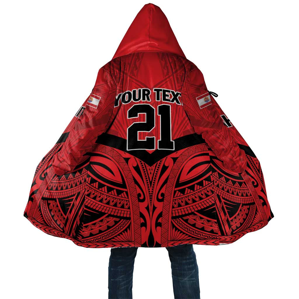 Tahiti Football Custom Cloak Toa Aito Go Champions LT9 Unisex Red - Polynesian Pride