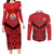 Tahiti Football Custom Couples Matching Long Sleeve Bodycon Dress and Long Sleeve Button Shirt Toa Aito Go Champions