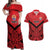 Tahiti Football Custom Couples Matching Off Shoulder Maxi Dress and Hawaiian Shirt Toa Aito Go Champions