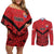 Tahiti Football Custom Couples Matching Off Shoulder Short Dress and Long Sleeve Button Shirt Toa Aito Go Champions