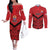 Tahiti Football Custom Couples Matching Off The Shoulder Long Sleeve Dress and Long Sleeve Button Shirt Toa Aito Go Champions