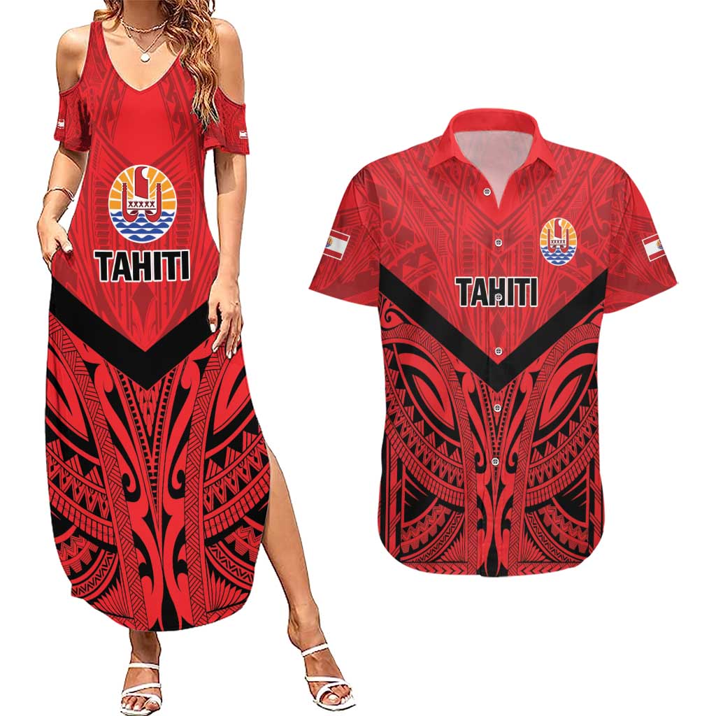 Tahiti Football Custom Couples Matching Summer Maxi Dress and Hawaiian Shirt Toa Aito Go Champions