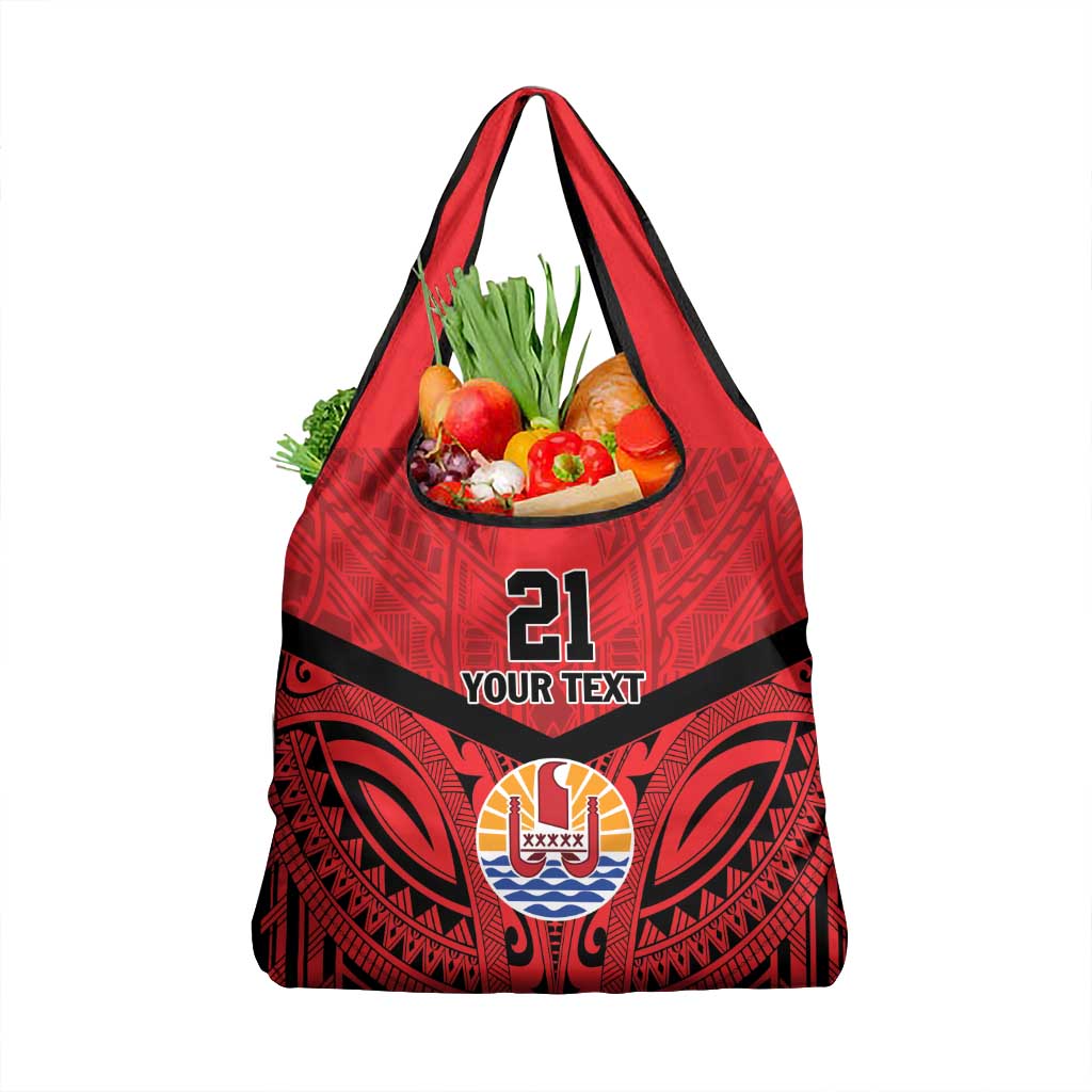 Tahiti Football Custom Grocery Bag Toa Aito Go Champions LT9 1-pack One Size Red - Polynesian Pride