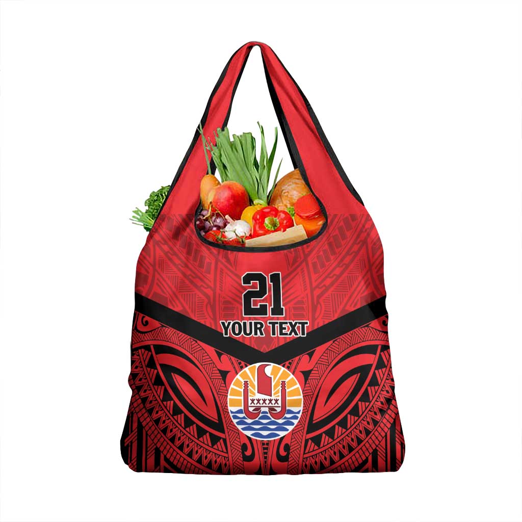 Tahiti Football Custom Grocery Bag Toa Aito Go Champions