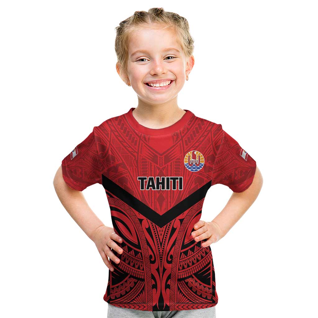 Tahiti Football Custom Kid T Shirt Toa Aito Go Champions