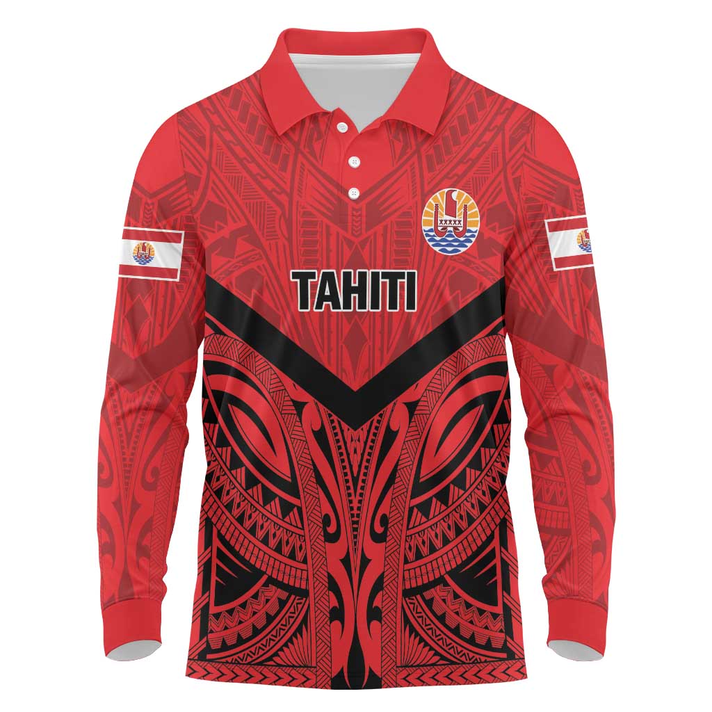 Tahiti Football Custom Long Sleeve Polo Shirt Toa Aito Go Champions