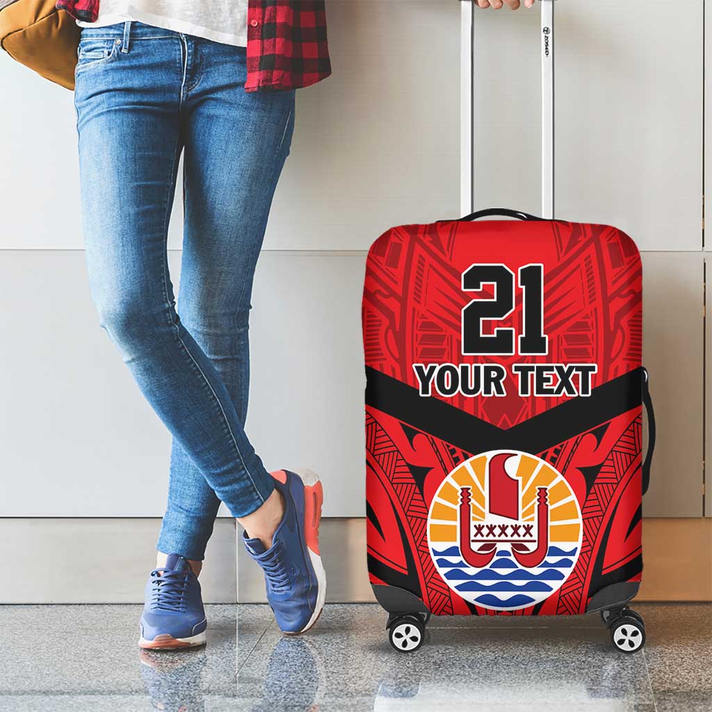 Tahiti Football Custom Luggage Cover Toa Aito Go Champions LT9 - Polynesian Pride