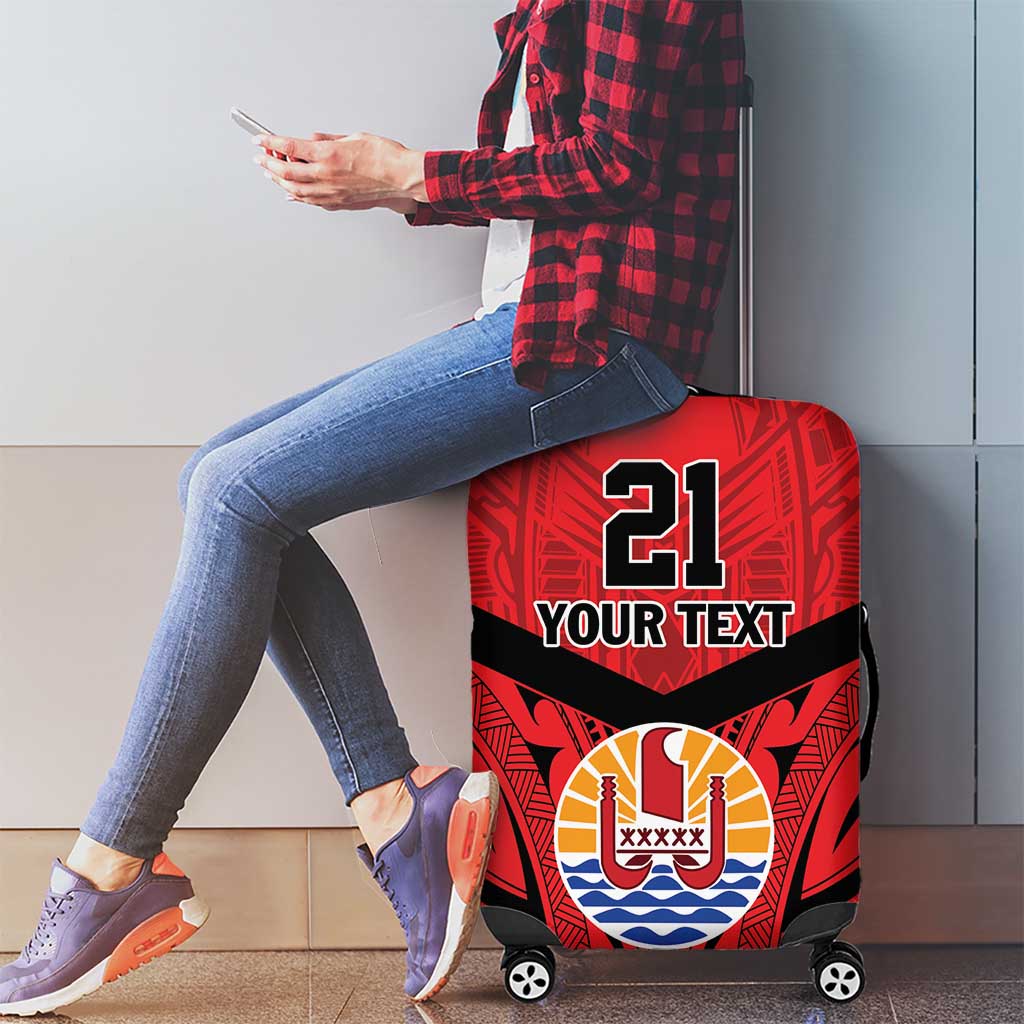 Tahiti Football Custom Luggage Cover Toa Aito Go Champions LT9 - Polynesian Pride