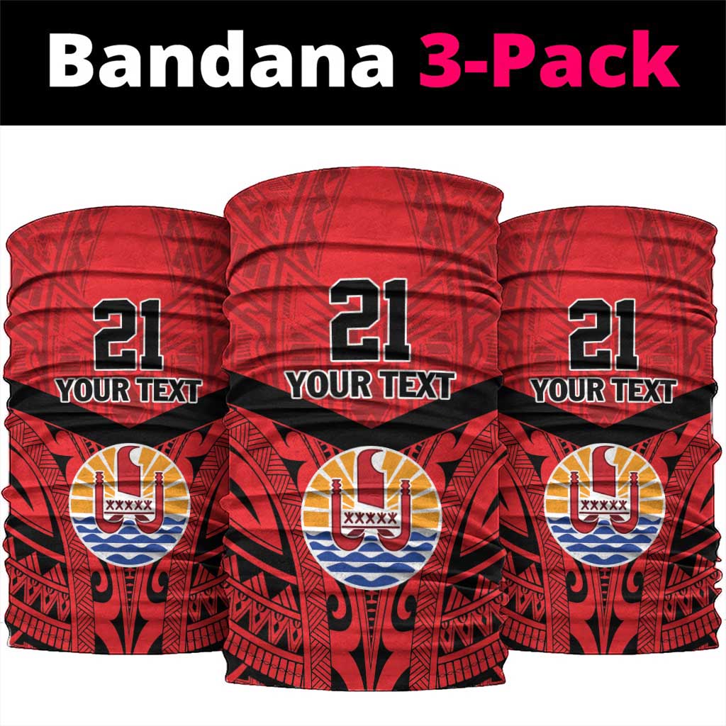 Tahiti Football Custom Neck Gaiter Toa Aito Go Champions LT9 package One Size: 25*50cm Red - Polynesian Pride