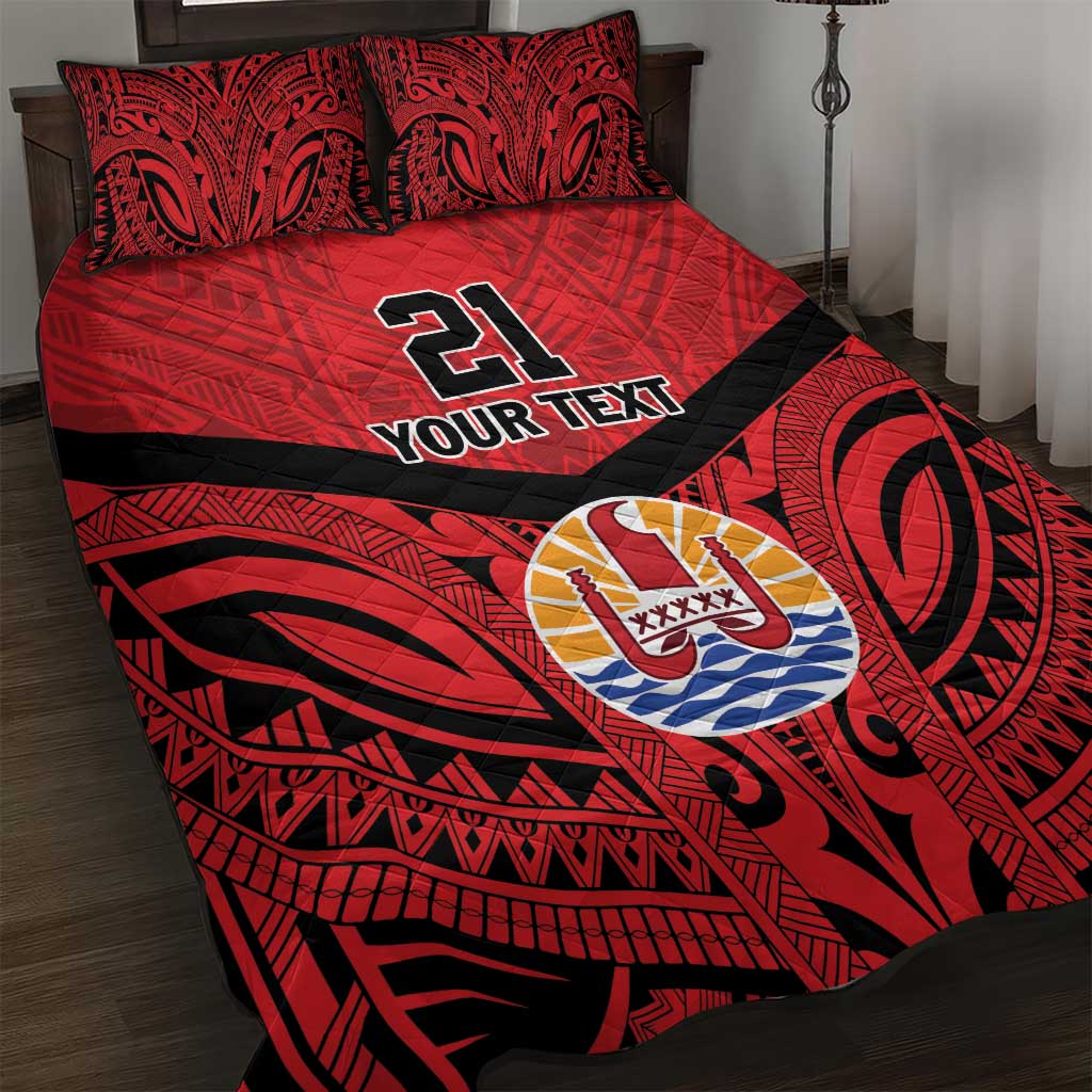 Tahiti Football Custom Quilt Bed Set Toa Aito Go Champions