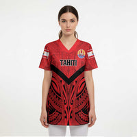 Tahiti Football Custom Scrub Top Toa Aito Go Champions LT9 - Polynesian Pride