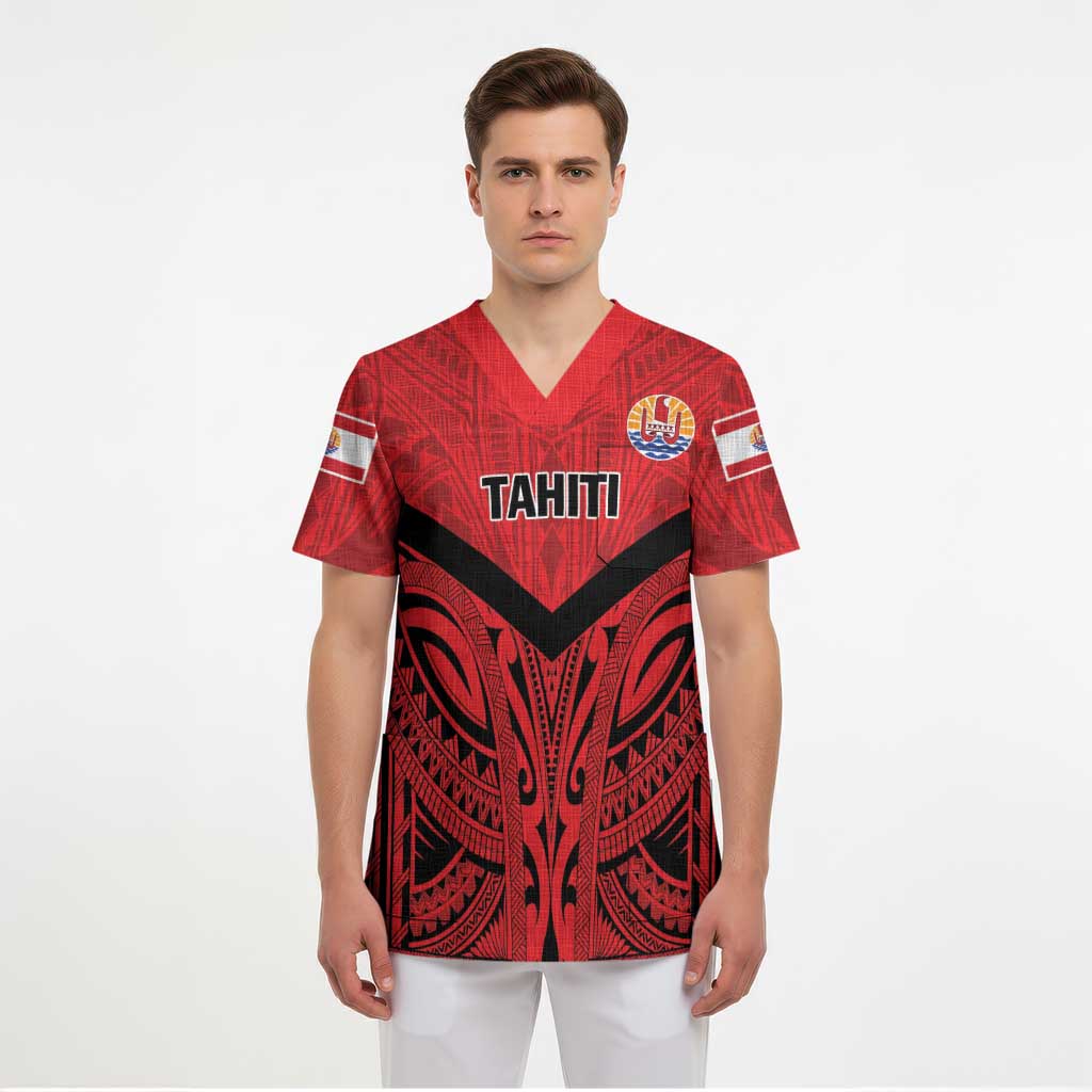 Tahiti Football Custom Scrub Top Toa Aito Go Champions LT9 - Polynesian Pride