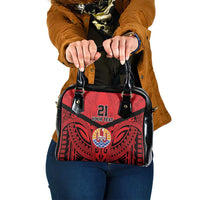 Tahiti Football Custom Shoulder Handbag Toa Aito Go Champions LT9 One Size Red - Polynesian Pride
