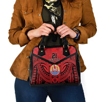 Tahiti Football Custom Shoulder Handbag Toa Aito Go Champions LT9 - Polynesian Pride