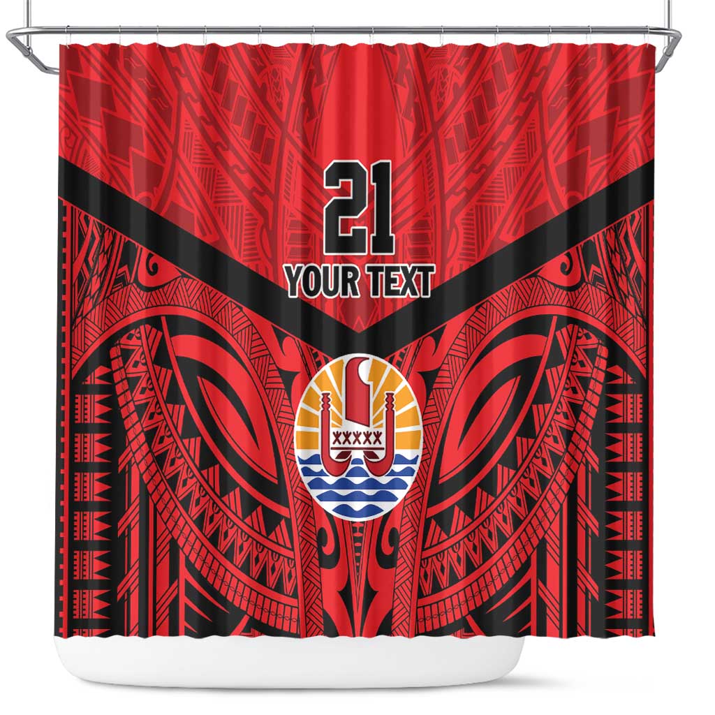 Tahiti Football Custom Shower Curtain Toa Aito Go Champions LT9 Red - Polynesian Pride