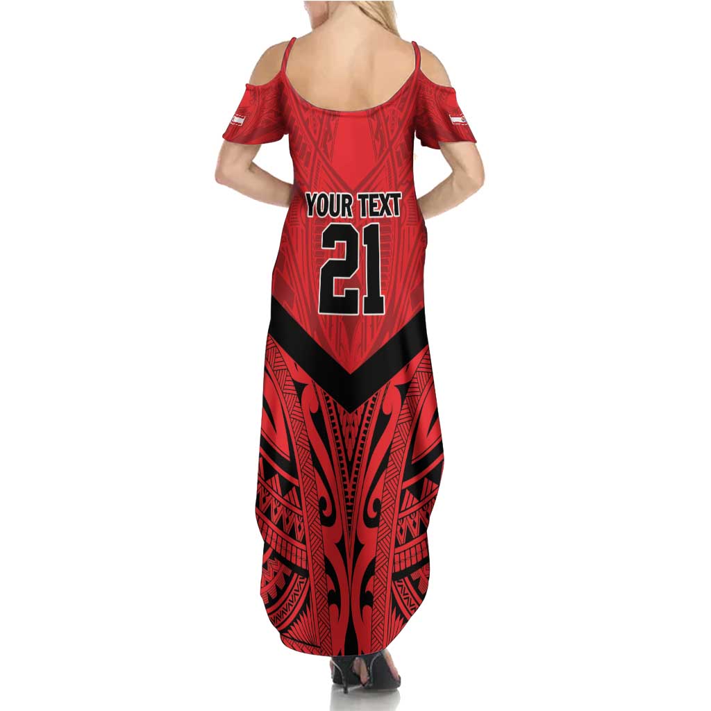Tahiti Football Custom Summer Maxi Dress Toa Aito Go Champions LT9 - Polynesian Pride