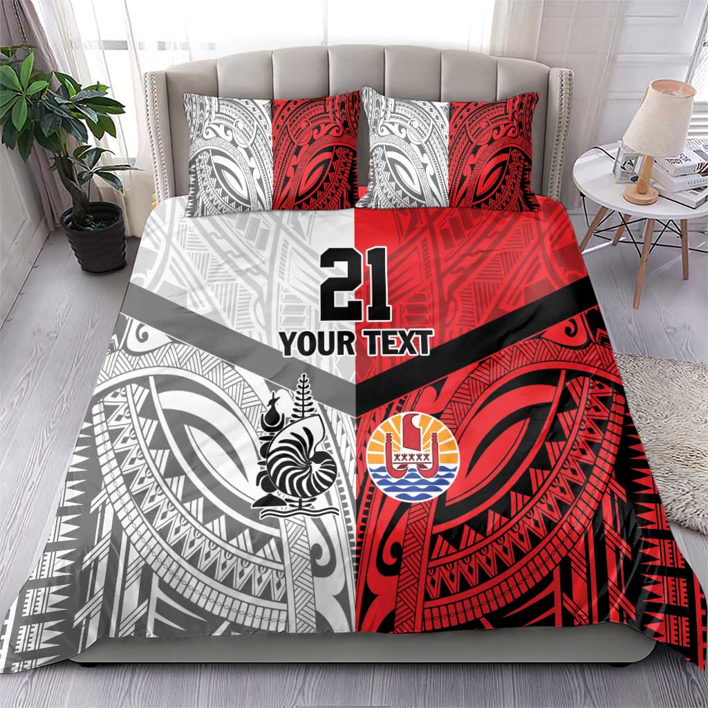 New Caledonia-Tahiti Football Custom Bedding Set Together Go Champions LT9 - Polynesian Pride