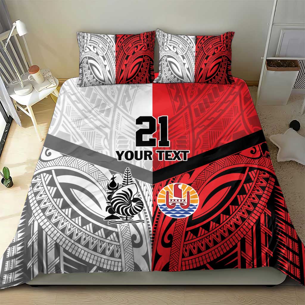 New Caledonia-Tahiti Football Custom Bedding Set Together Go Champions LT9 - Polynesian Pride