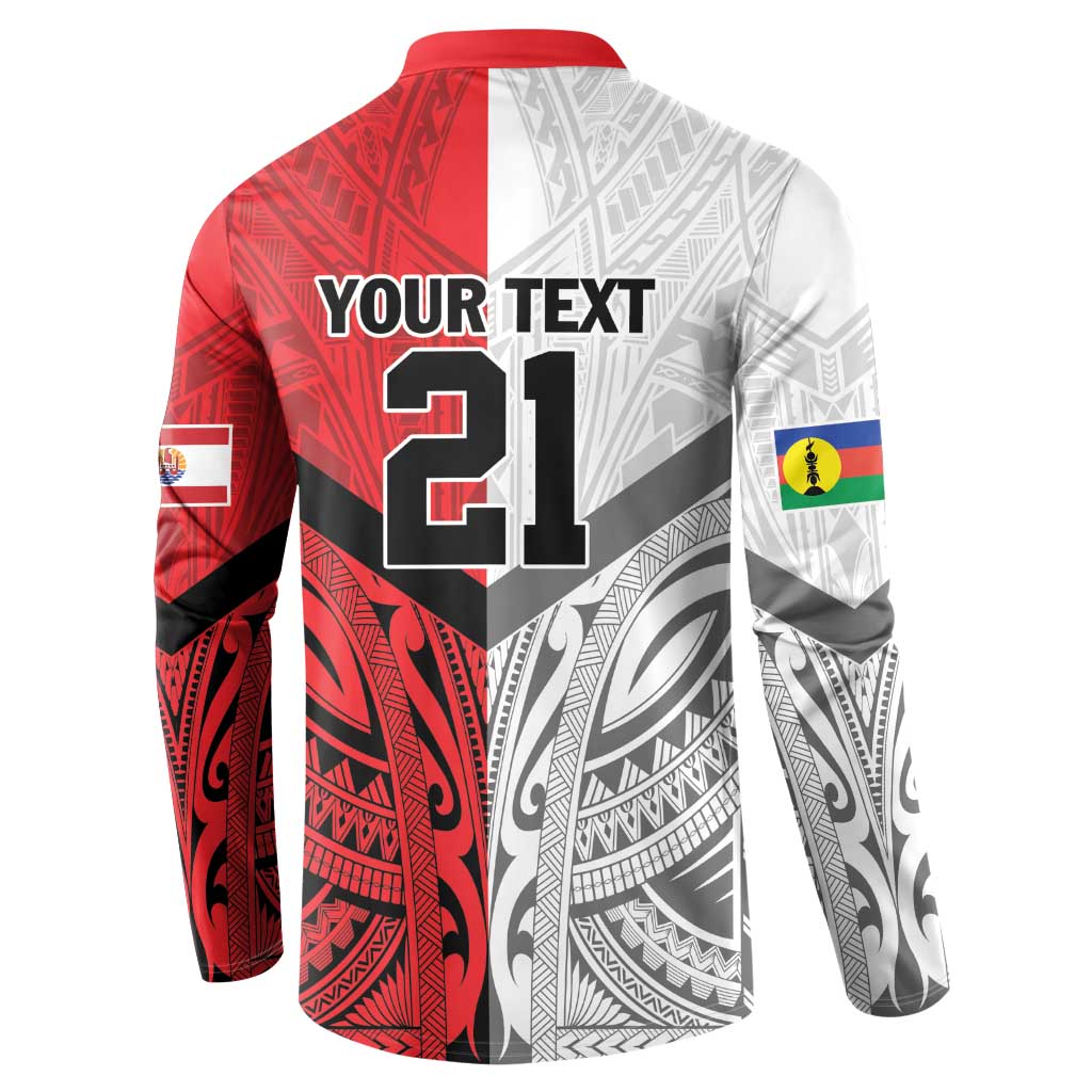 New Caledonia-Tahiti Football Custom Button Sweatshirt Together Go Champions LT9 - Polynesian Pride