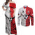 New Caledonia-Tahiti Football Custom Couples Matching Off Shoulder Maxi Dress and Long Sleeve Button Shirt Together Go Champions