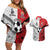 New Caledonia-Tahiti Football Custom Couples Matching Off Shoulder Short Dress and Hawaiian Shirt Together Go Champions