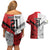 New Caledonia-Tahiti Football Custom Couples Matching Off Shoulder Short Dress and Hawaiian Shirt Together Go Champions