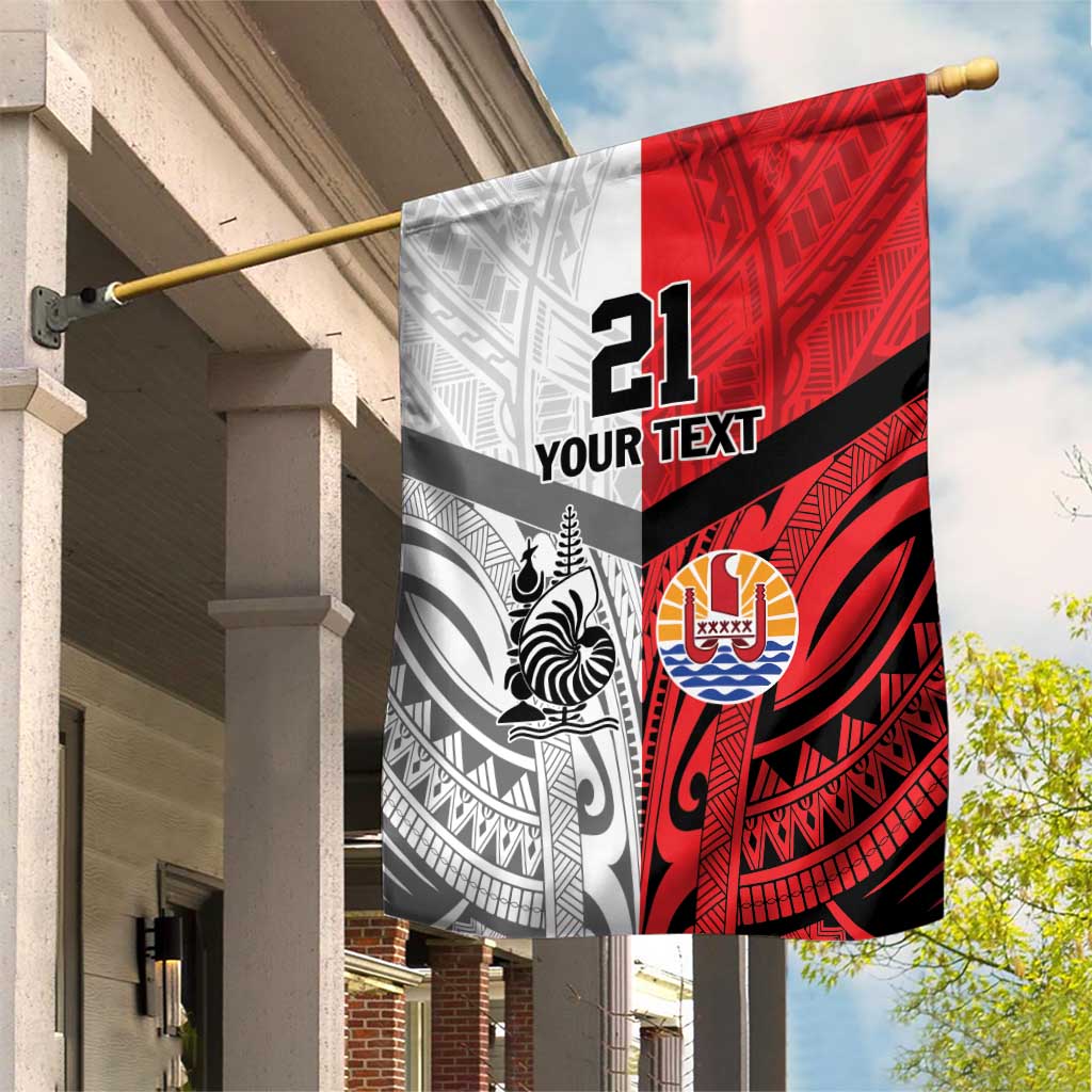 New Caledonia-Tahiti Football Custom Garden Flag Together Go Champions LT9 House Flag Art - Polynesian Pride
