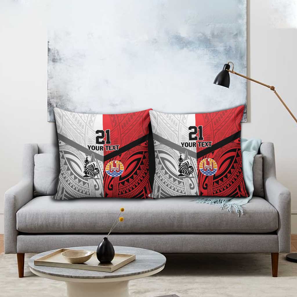 New Caledonia-Tahiti Football Custom Pillow Cover Together Go Champions LT9 - Polynesian Pride