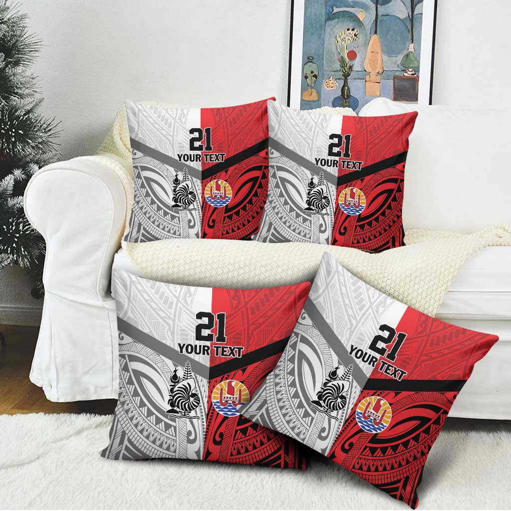 New Caledonia-Tahiti Football Custom Pillow Cover Together Go Champions LT9 - Polynesian Pride