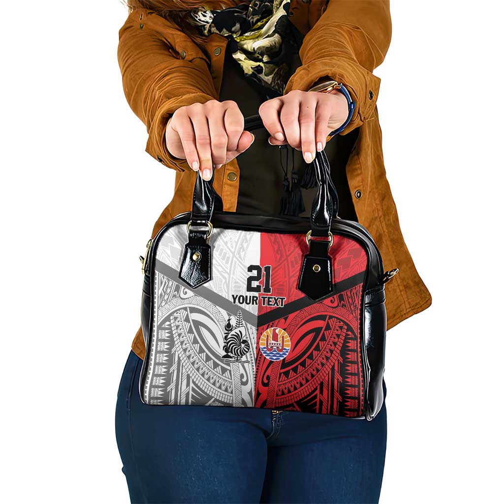 New Caledonia-Tahiti Football Custom Shoulder Handbag Together Go Champions LT9 One Size Art - Polynesian Pride
