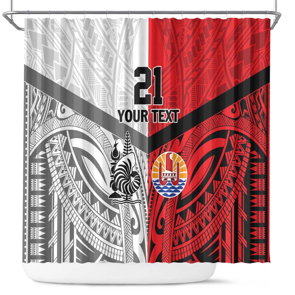 New Caledonia-Tahiti Football Custom Shower Curtain Together Go Champions LT9 Art - Polynesian Pride