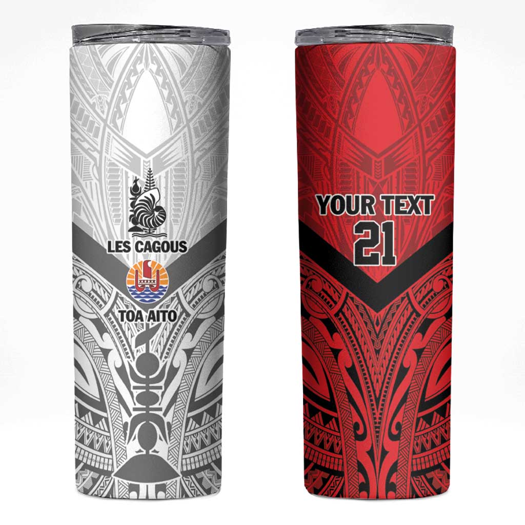 New Caledonia-Tahiti Football Custom Skinny Tumbler Together Go Champions