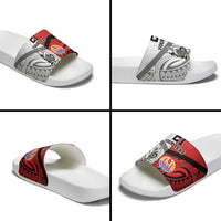 New Caledonia-Tahiti Football Custom Slide Sandals Together Go Champions LT9 - Polynesian Pride