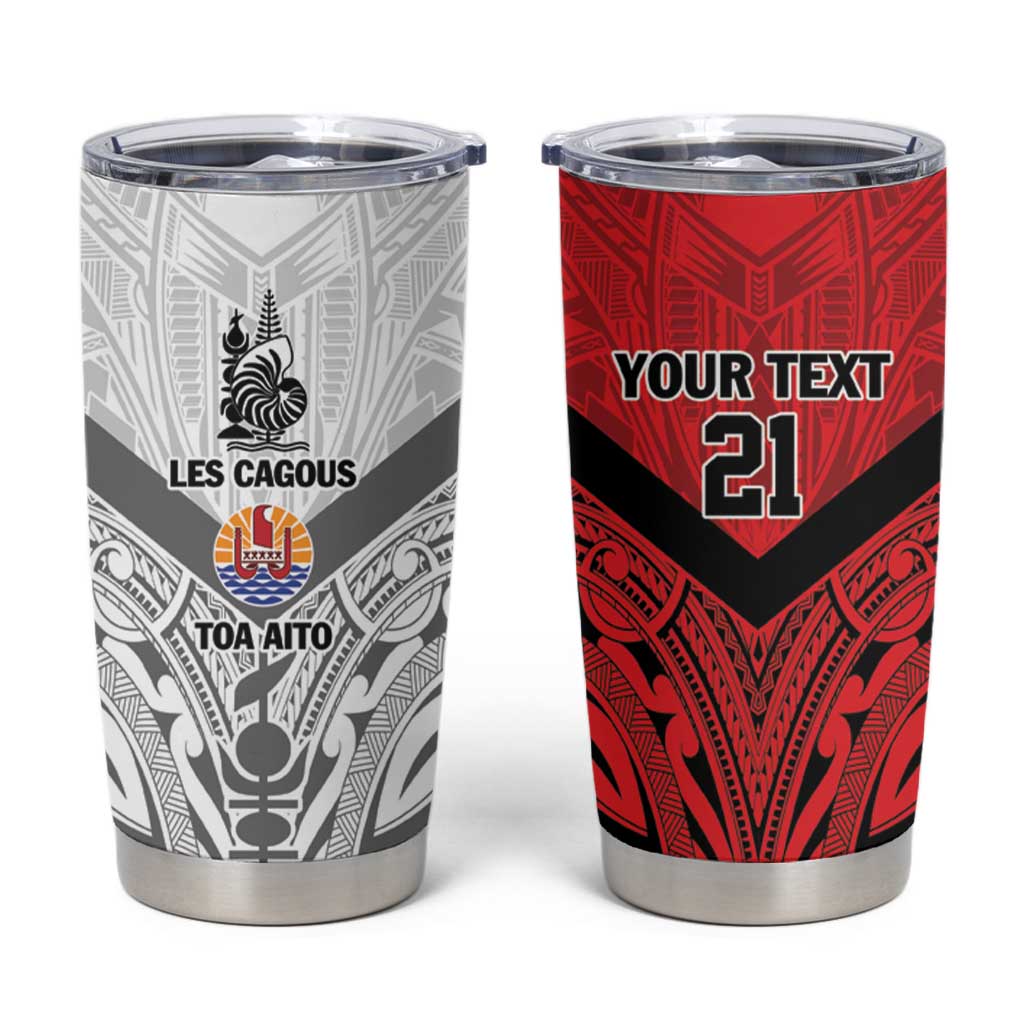 New Caledonia-Tahiti Football Custom Tumbler Cup Together Go Champions LT9 Art - Polynesian Pride