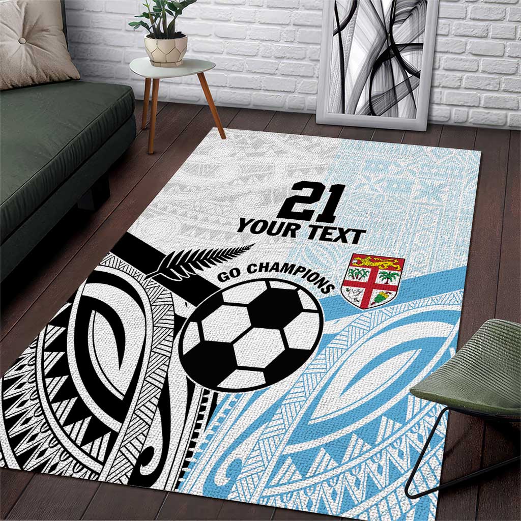 New Zealand-Fiji Football Custom Area Rug Together Go Champions LT9 Art - Polynesian Pride