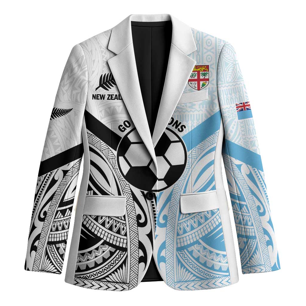New Zealand-Fiji Football Custom Blazer Together Go Champions LT9 Unisex Art - Polynesian Pride