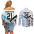 New Zealand-Fiji Football Custom Couples Matching Off Shoulder Short Dress and Long Sleeve Button Shirt Together Go Champions