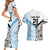 New Zealand-Fiji Football Custom Couples Matching Short Sleeve Bodycon Dress and Hawaiian Shirt Together Go Champions