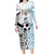 New Zealand-Fiji Football Custom Family Matching Long Sleeve Bodycon Dress and Hawaiian Shirt Together Go Champions