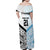 New Zealand-Fiji Football Custom Family Matching Off Shoulder Maxi Dress and Hawaiian Shirt Together Go Champions