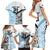 New Zealand-Fiji Football Custom Family Matching Short Sleeve Bodycon Dress and Hawaiian Shirt Together Go Champions