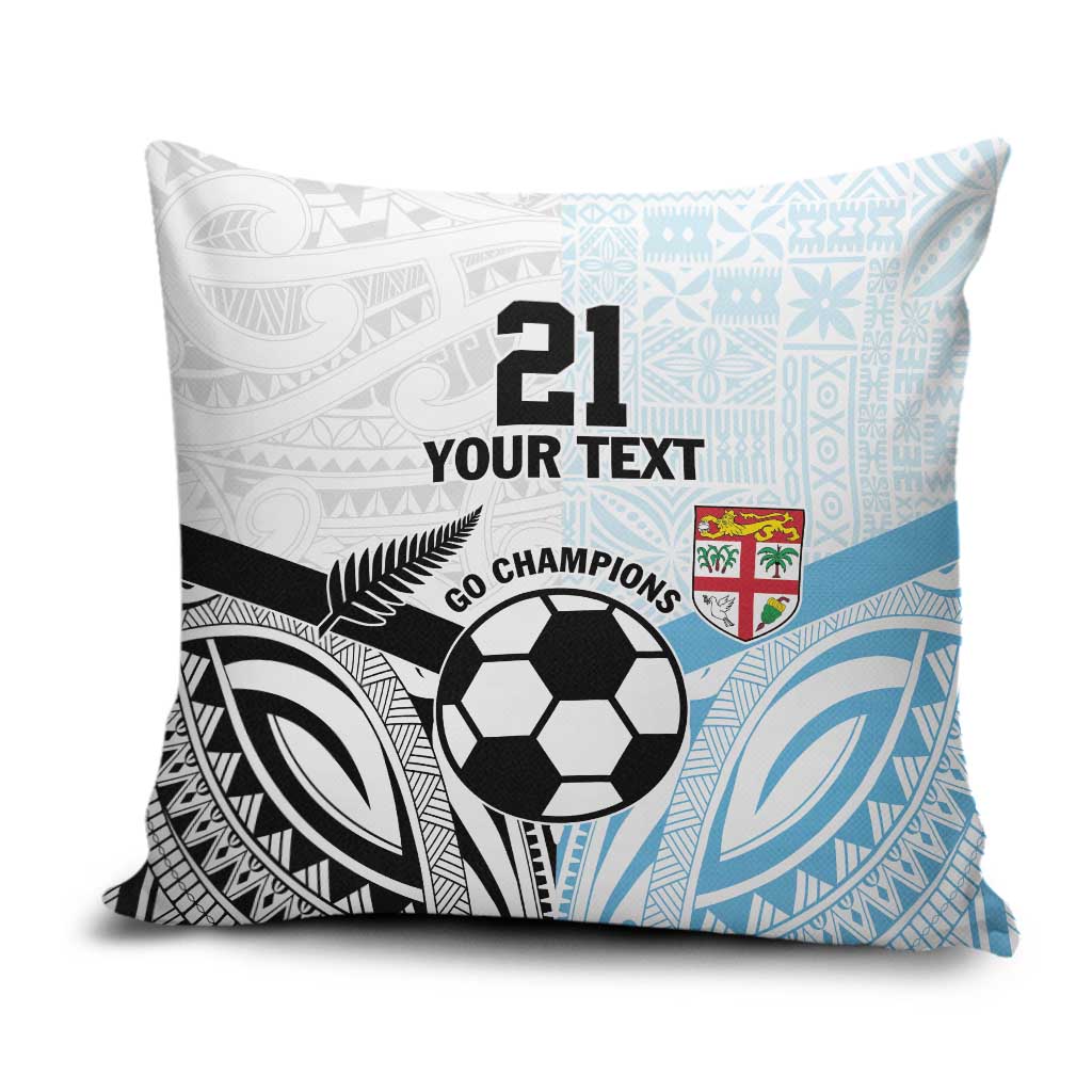 New Zealand-Fiji Football Custom Pillow Cover Together Go Champions LT9 Art - Polynesian Pride