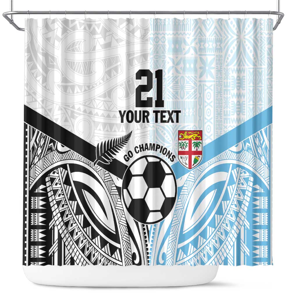 New Zealand-Fiji Football Custom Shower Curtain Together Go Champions LT9 Art - Polynesian Pride