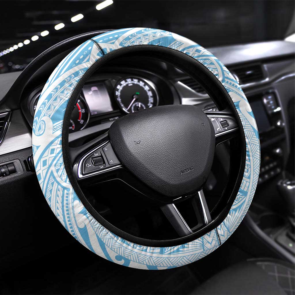 New Zealand-Fiji Football Steering Wheel Cover Together Go Champions LT9 Universal Fit Art - Polynesian Pride