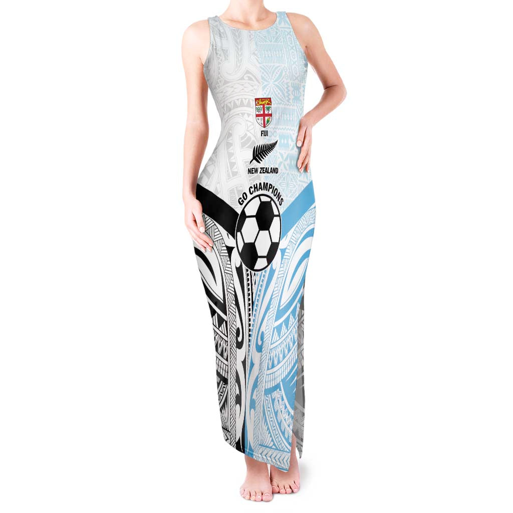 New Zealand-Fiji Football Custom Tank Maxi Dress Together Go Champions